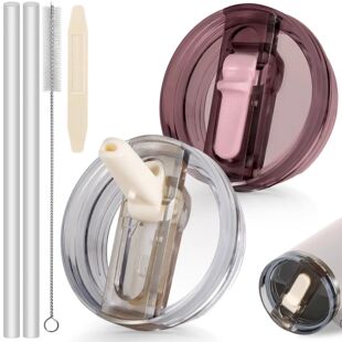 40Oz Tumbler Flip Straw Lid Replacement Spill Proof Resistan