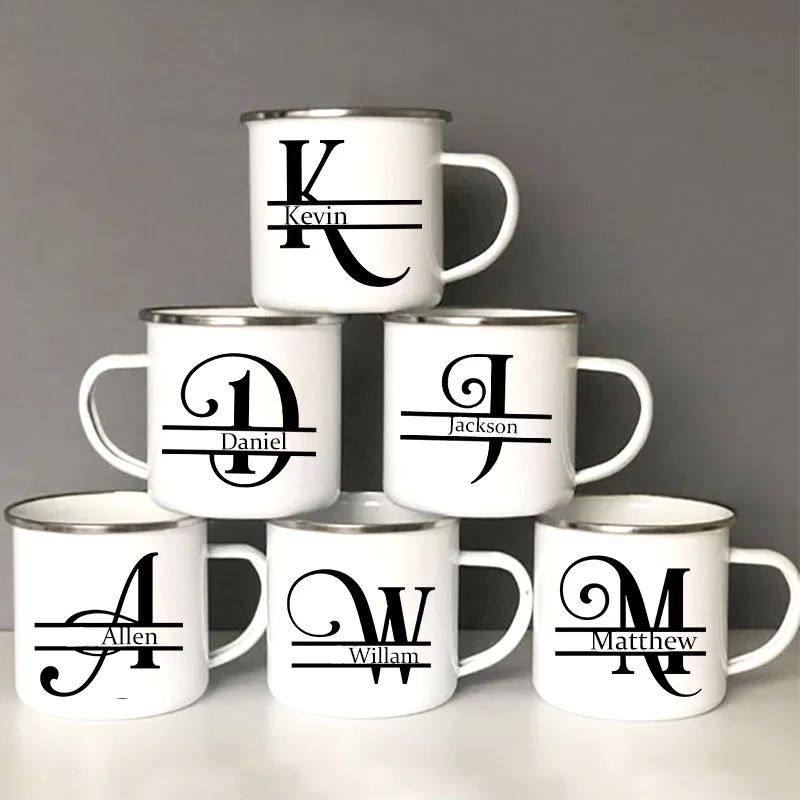 Personalized Mug Initial with Name Cup Tea Coffee Mugs Bache