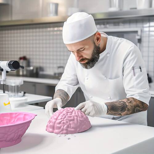 Mold Humans Brain Cake Silicone Molds Halloween Creative Mol