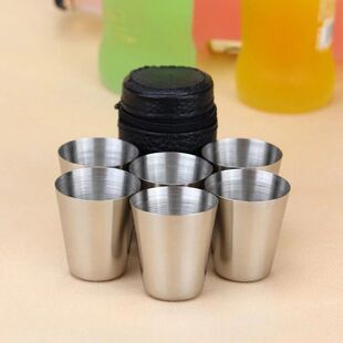 4/6Pcs Stainless Steel Cups Mini Shot Glass Beer Cup Metal W