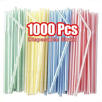 50-1000Pcs Drinking Straws Colorful & Black rietjes Flexible