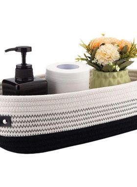 Nordic Cotton Rope Woven Storage Baskets Organize Boxs Deskt