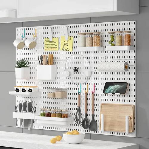 Pegboard Wall Organizer Panel Shelves For Gamer Room,bathroo