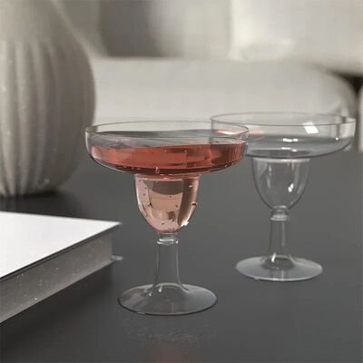 20Pcs Plastic Champagne Glasses Disposable Cocktail High Mar