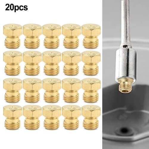 5/20PCS Propane Gas Nozzles 0.5mm Orifice Brass Jet Nozzle P