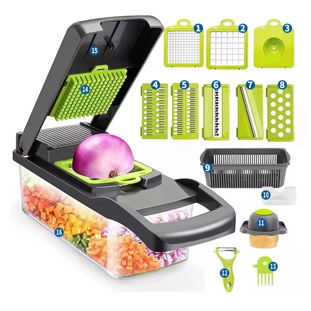 16 in 1 Multifunctional Vegetable Chopper Onion Chopper Hand