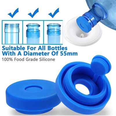 Silicone 3 5 Gallon Water Jug Cap Lid Spill Resistant Reusab