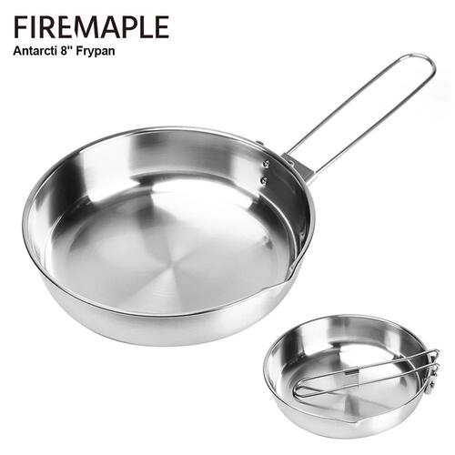 Fire Maple 304 Stainless Steel Foldable Frying Pan with Tri-