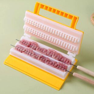 New Double Row BBQ Meat Skewer Machine Multifunctional Reusa