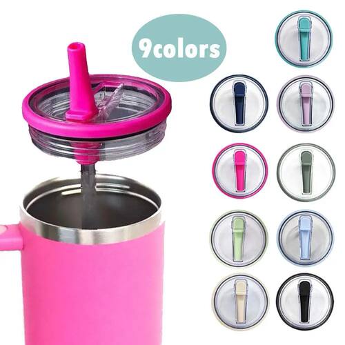 40 Oz Tumbler Flip Straw Lid Replacement Fit For Stanley Que
