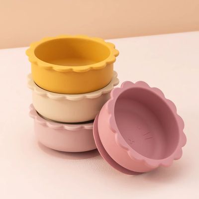 1PC Baby Silicone Bowl Cute Cartoon Lion Shape Baby Tablewar