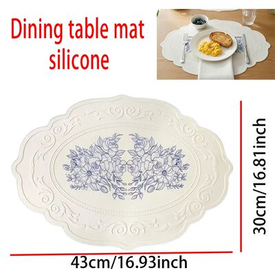 silicone Dining table mat floral placemat ableware Mats Wate