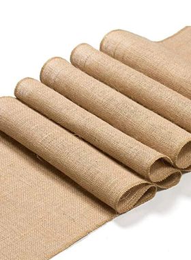Vintage Burlap Hessian Table Runner Natural Jute Country Wed