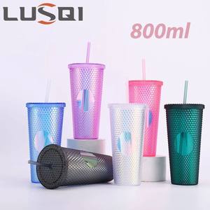 Plastic Cup with Straw 800ml Large Capacity Reusable- Creat