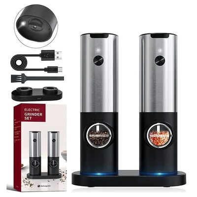 USB Rechargeable Electric Salt Pepper Grinder With Roughness