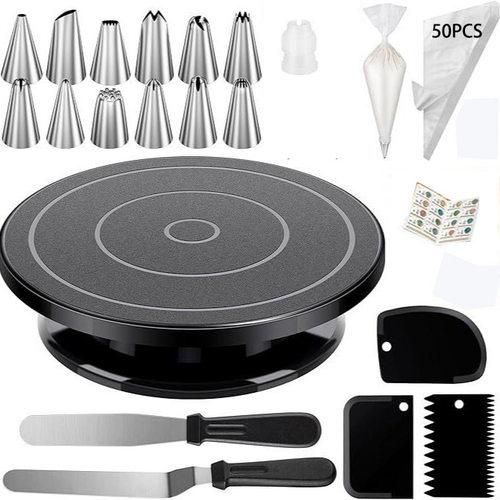 6Pcs/Set Plastic Cake Turntable Rotating Cake Plastic Dough