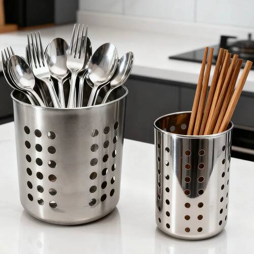 Stainless Steel Cutlery Holder Drainer Kitchen Restaurant Sp