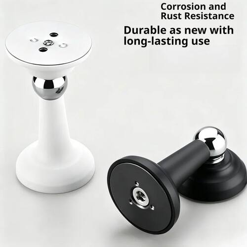 New No-Drill Door Stopper Anti-Collision Silicone Bathroom D