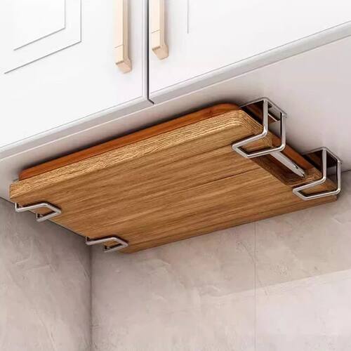 YM Portable Hidden Non-Porous Wall Mounted Kitchen Rack Styl