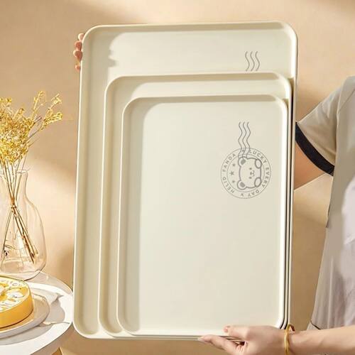 Stackable Plastic Storage Tray Rectangular Fruit Dessert Tra