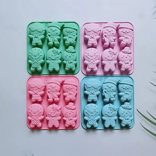 Christmas Gingerbread Man Candy Mold Silicone Mold Cookie Ch