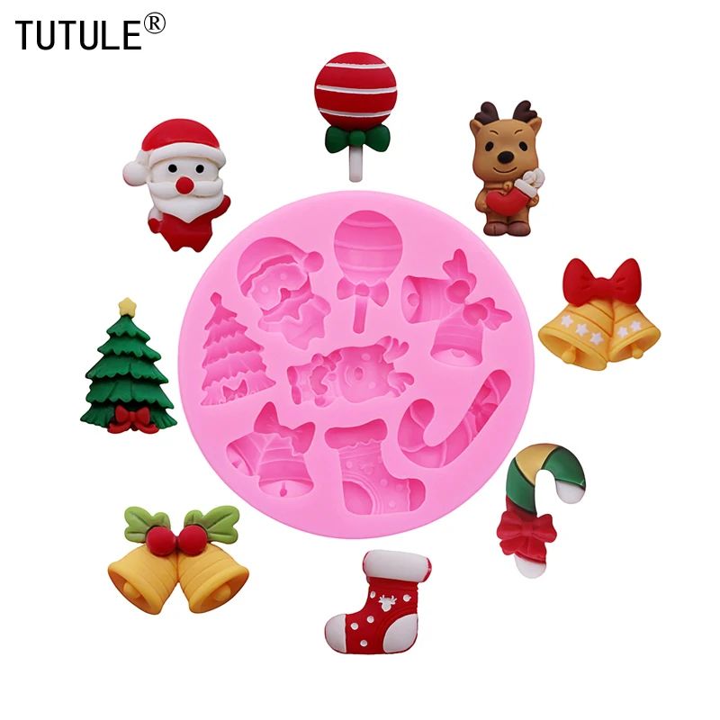 Christmas Resin Jewelry Accessories Silicone MoldDIY Santa C