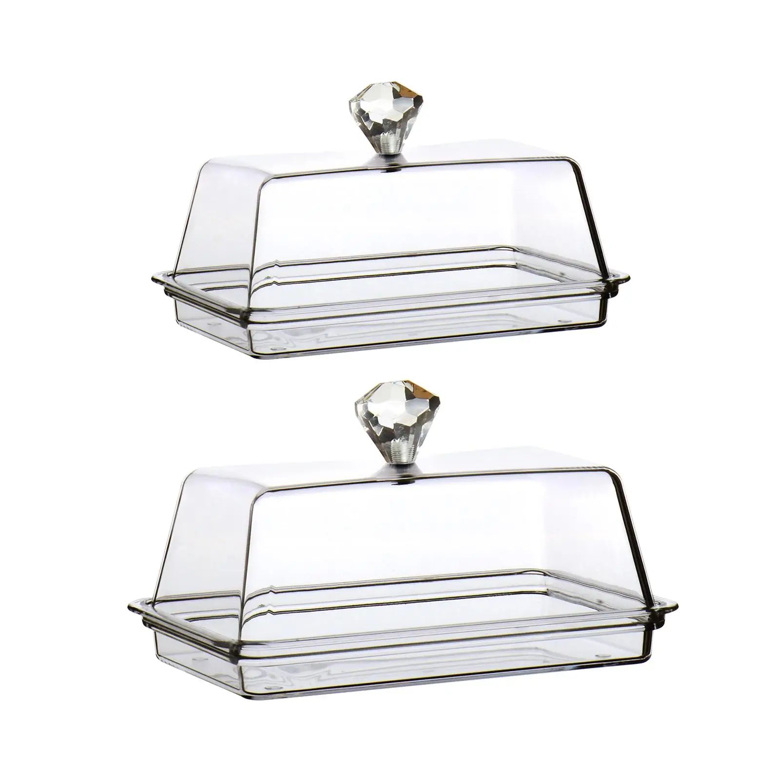 Clear Butter Dish with Cover Container Kitchen Accessories D