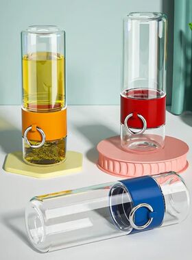 Reusable 400ML Tea Water Bottle with Tea Filter Portable Tea