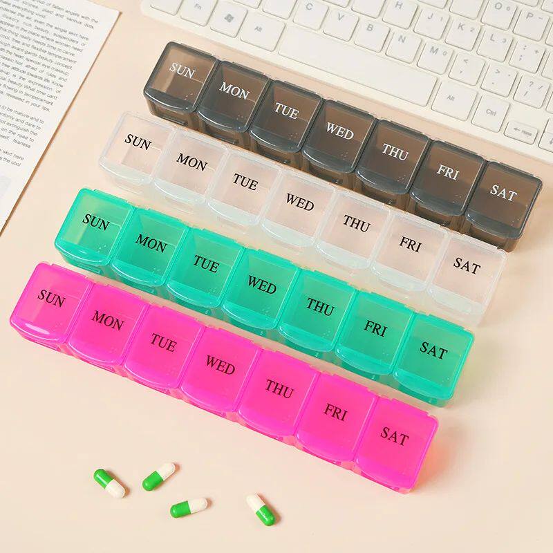 New Weekly Portable Travel Pill Cases Box 7 Days Organizer 7