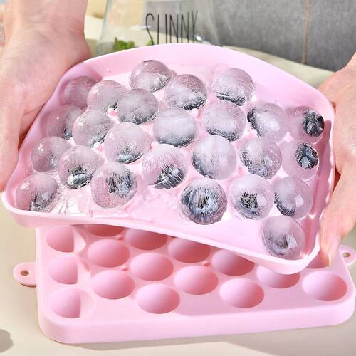 25 Grids Silicone Ice Grid Ball Ice Cube Mold with Cover Ice