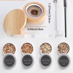 Glass Top Smoker Cocktail Smoker Kit With 4PCS Wood Chips Ba