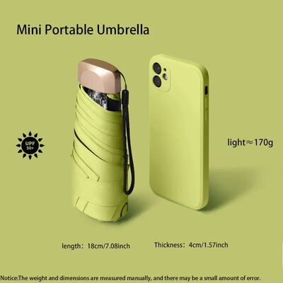 Outdoor Mini Sun Umbrella UV Protection Ultralight Folding F