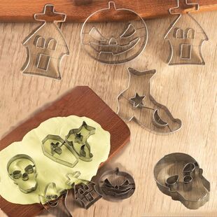 Halloween Cookie Cutters Stainless Steel Baking Molds Skull