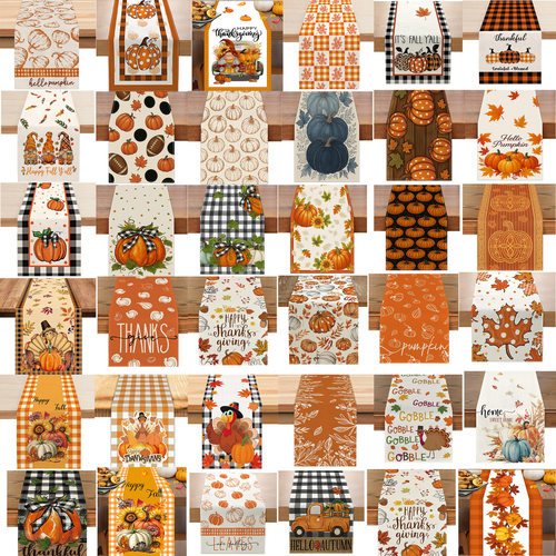 Autumn Table Runner Thanksgiving Table Runner Table Decorati