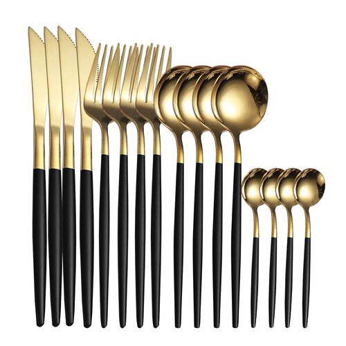 16PCS cutlery set stainless steel tableware knife and fork s