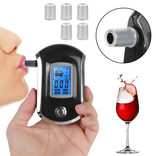Mini Manual Digital Breath Alcohol Tester LCD Screen Breath