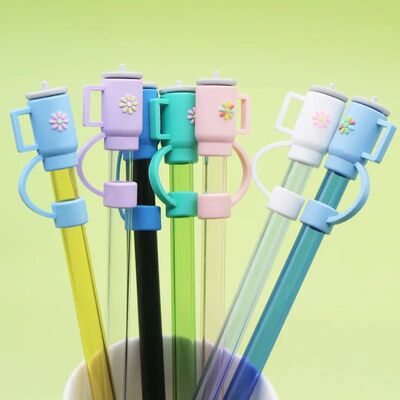 Silicone Straw Cover Caps Compatible 10mm for Stanley Cup Re