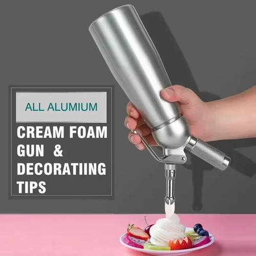 New 500ml Whipped Cream Dispenser Portable Aluminum Cream Fo