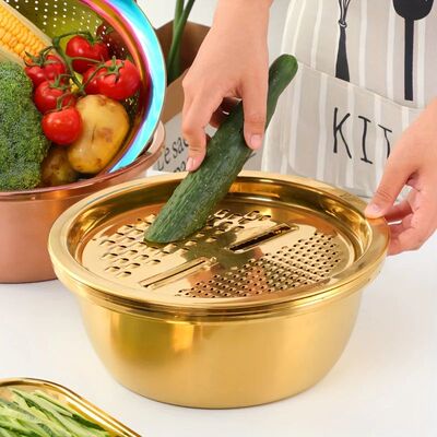 3-In-1 Stainless Steel Kitchen Set, Equipped with Built-in G