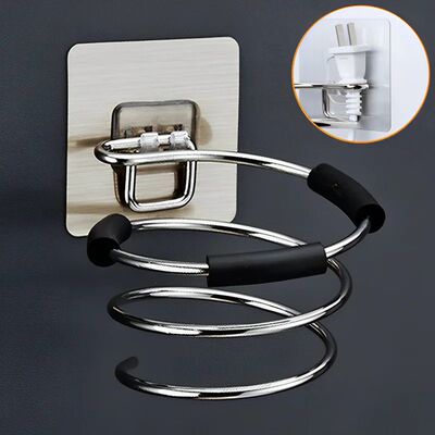 Hair Dryer Holder Blower Organizer Adhesive Wall Mounted Nai