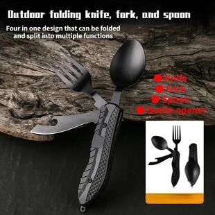 Outdoor Camping Utensils Portable Stainless Steel Foldable S