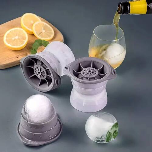 Circular Spherical Ice Cube Tray, Vertical Silicone Ice Hock