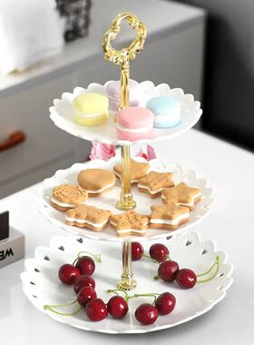 3-Tier Cupcake Stand Fruit Plate Holder Desserts Snack Candy