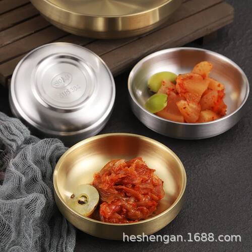 304 stainless steel sauce dish, small dish, golden kimchi di