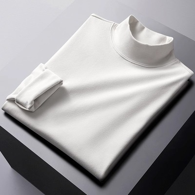 清仓捡漏外贸尾货双面德绒长袖t恤男春秋冬季修身保暖运动打底衫