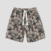 子松紧腰凉感中裤 冰丝短裤 海边度假薄款 五分休闲裤 男夏季 2025新款