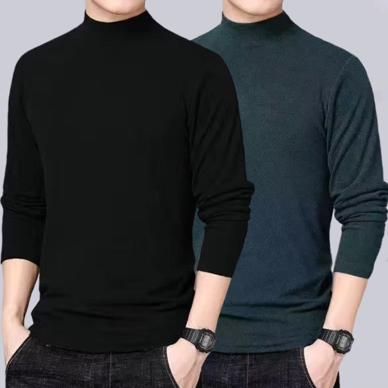 打底衫男士秋冬季保暖双面加绒中领内搭长袖t恤修身半高领上衣服,女士内衣/男士内衣/家居服,保暖上装,淘宝优惠券,粉丝福利购,淘宝优惠卷