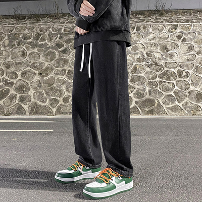 牛仔裤男装宽松直筒休闲长裤