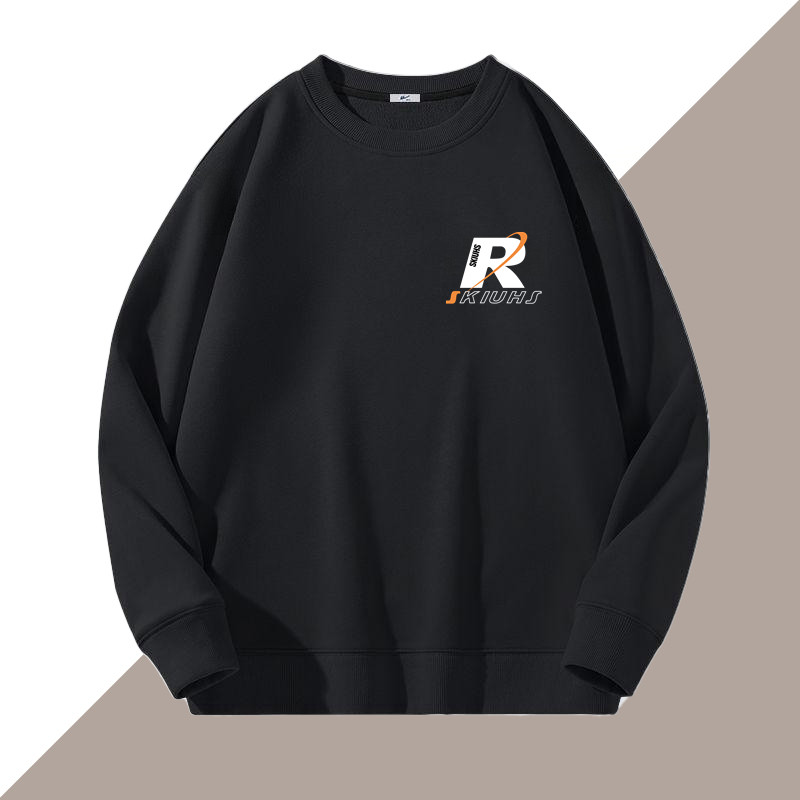 男款长袖t恤印花美式黑色卫衣宽松时尚内搭重磅套头休闲圆领衣服