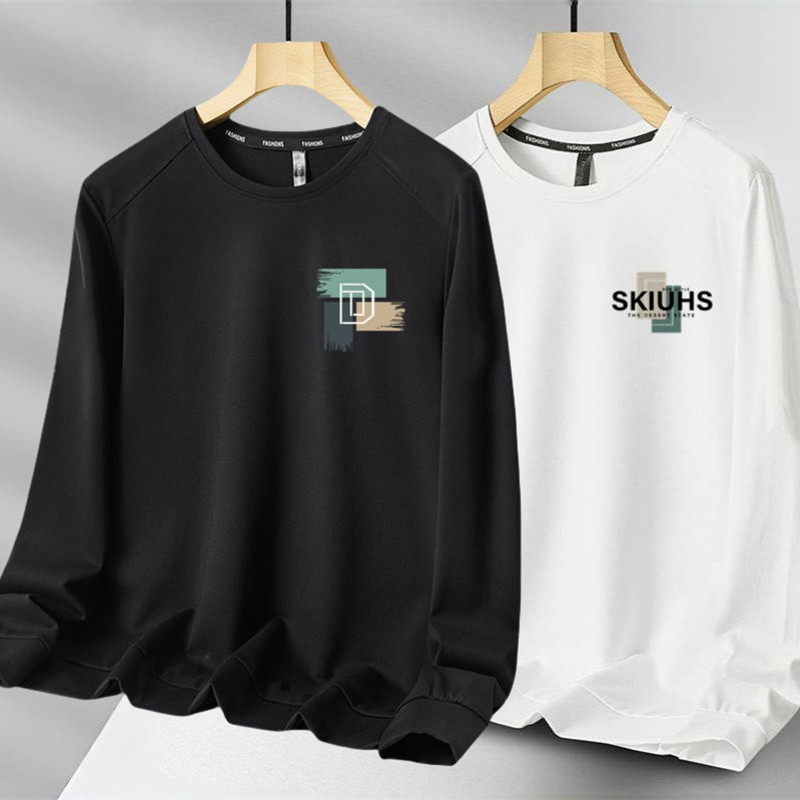 黑色卫衣男潮牌春秋季青春流行青少年打底上衣服宽松休闲重磅长袖